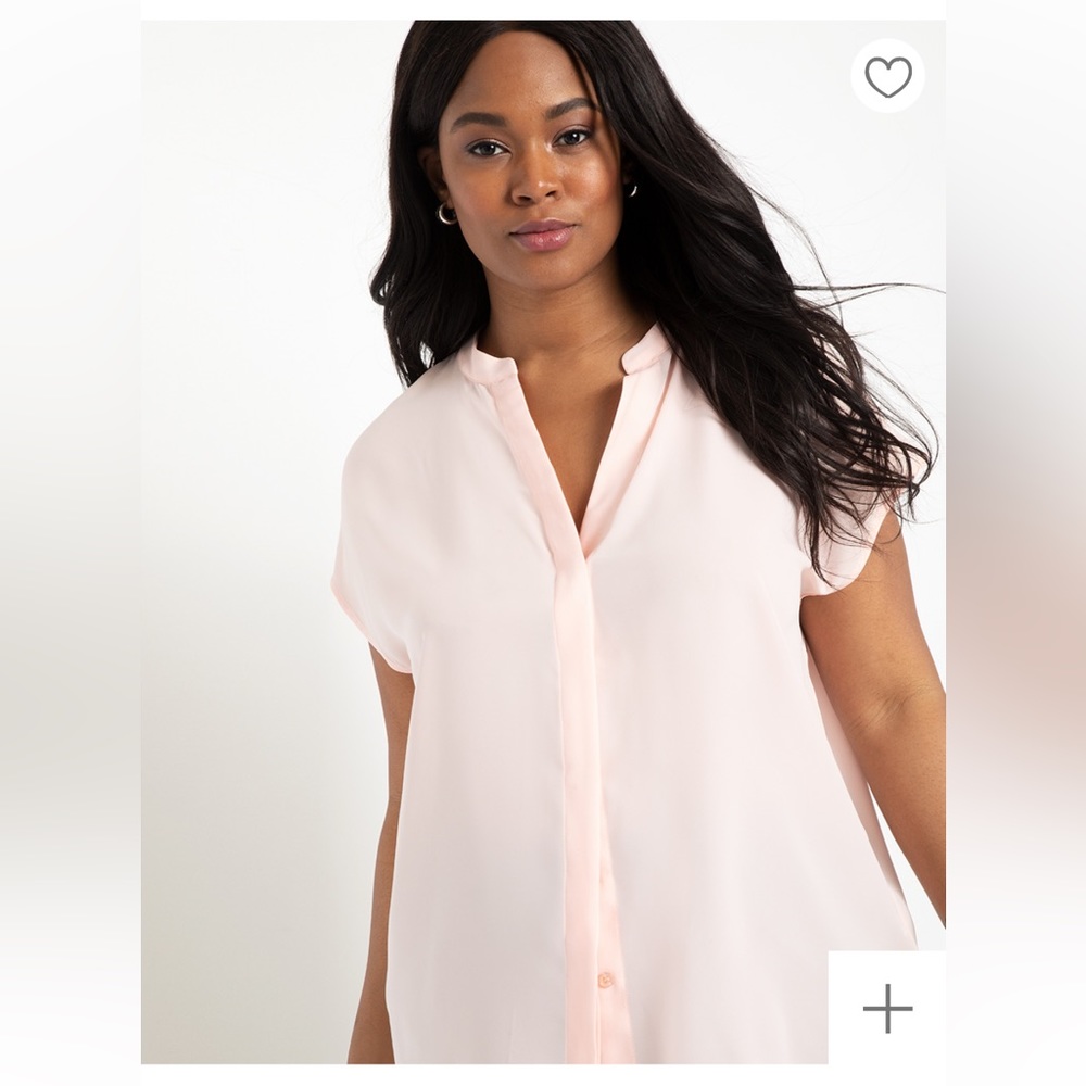 Eloquii NWT Notch Collar Blouse